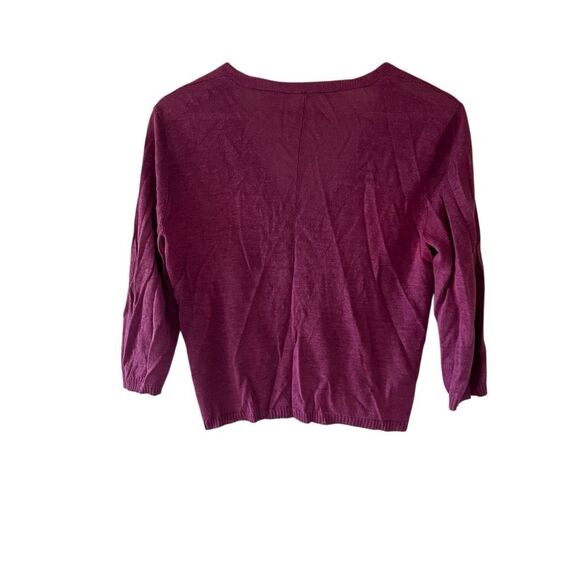 Eileen Fisher purple linen button up sweater XS - Picture 2 of 7